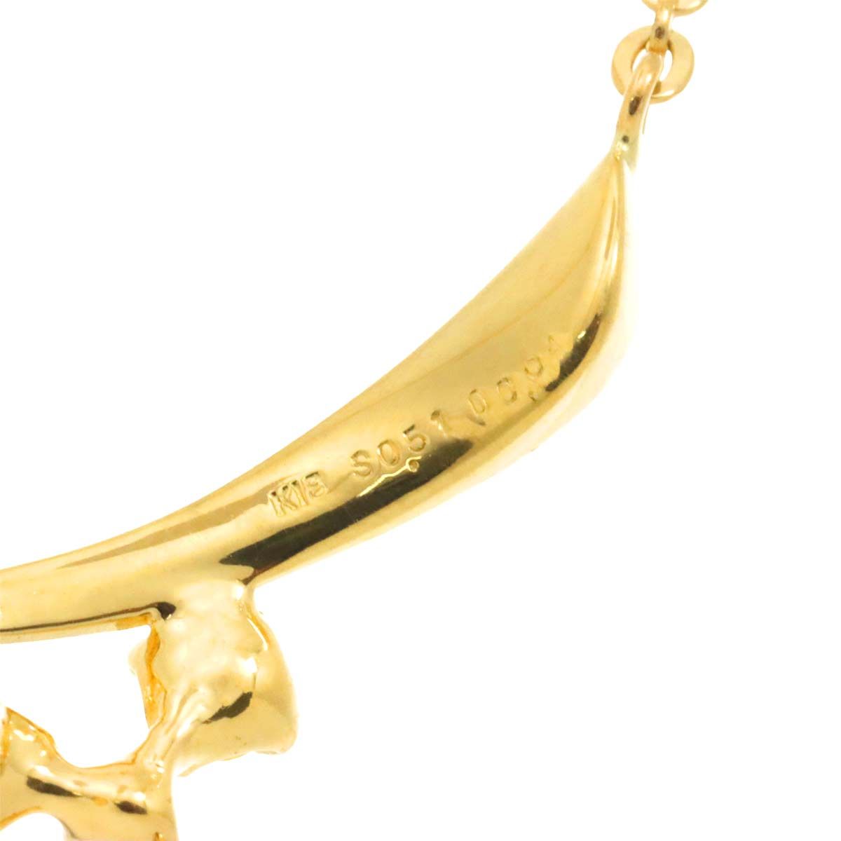 サファイヤ 0.51ct ダイヤ 0.04ct K18 YG ネックレス 49cm イエロー  