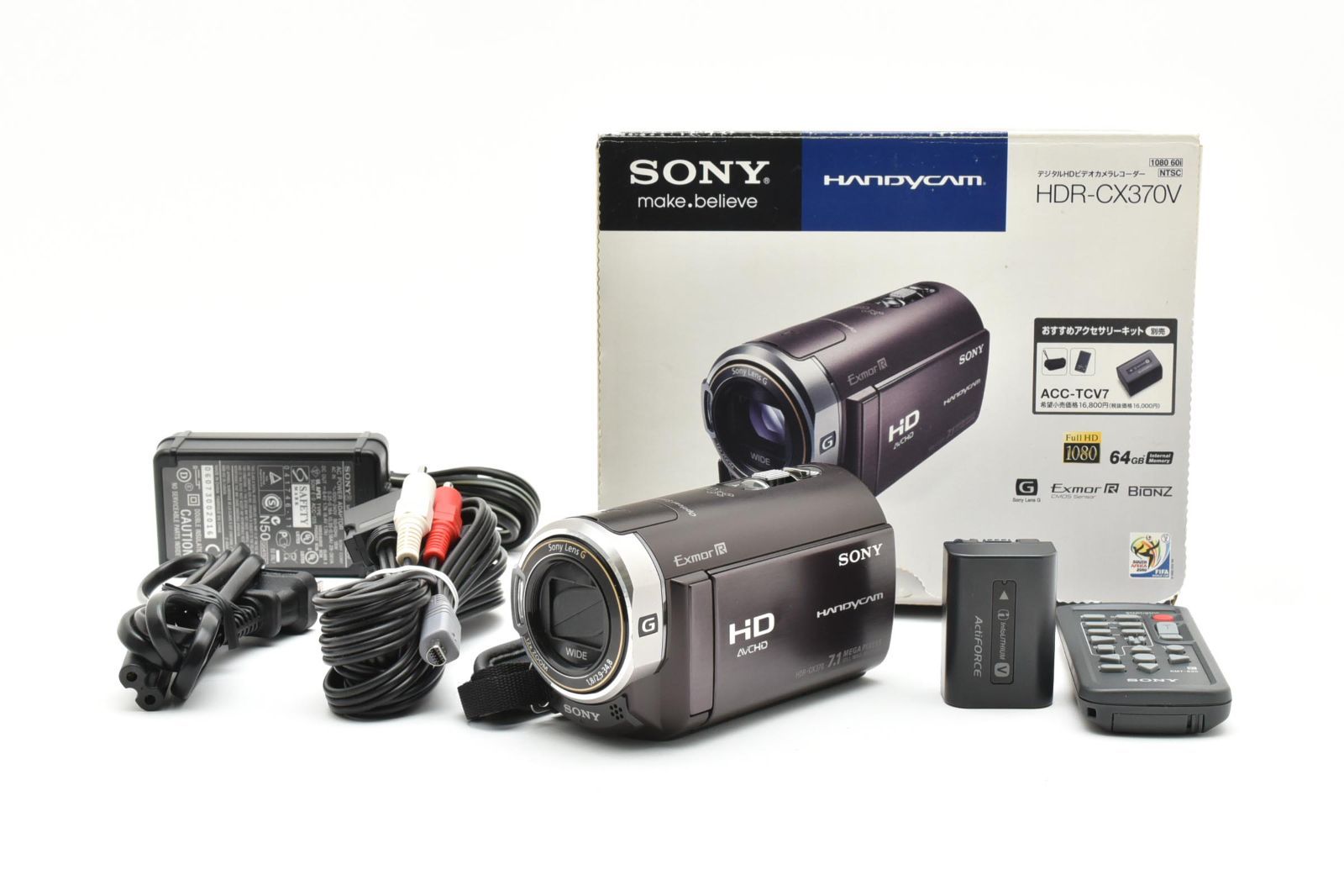 き ソニー SONY HDR-CX370V ボルドーブラウン デジタルビデオカメラ OB3268 88