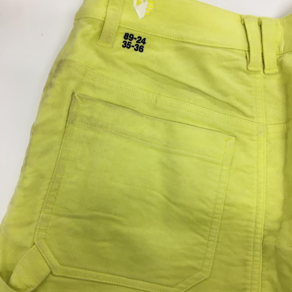 パーリーゲイツ スカート イエロー 表微起毛 レディース 0(S) ゴルフ