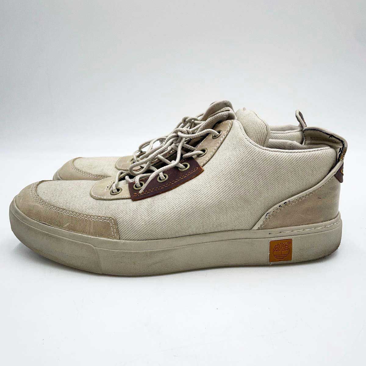 Timberland ティンバーランド レザー キャンパス スニーカー 26cm D732 