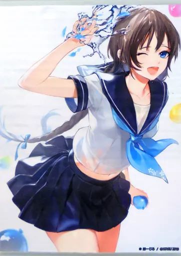 タペストリー セーラー服のまんなか 中古】タペストリー ほーじろイラスト B2タペストリー