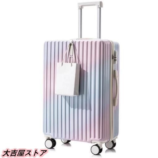 グラデーション シンプルでおしゃれ 男女兼用 機内持ち込み カップル 隠しフック ロック付き 大容量 旅行 S|M