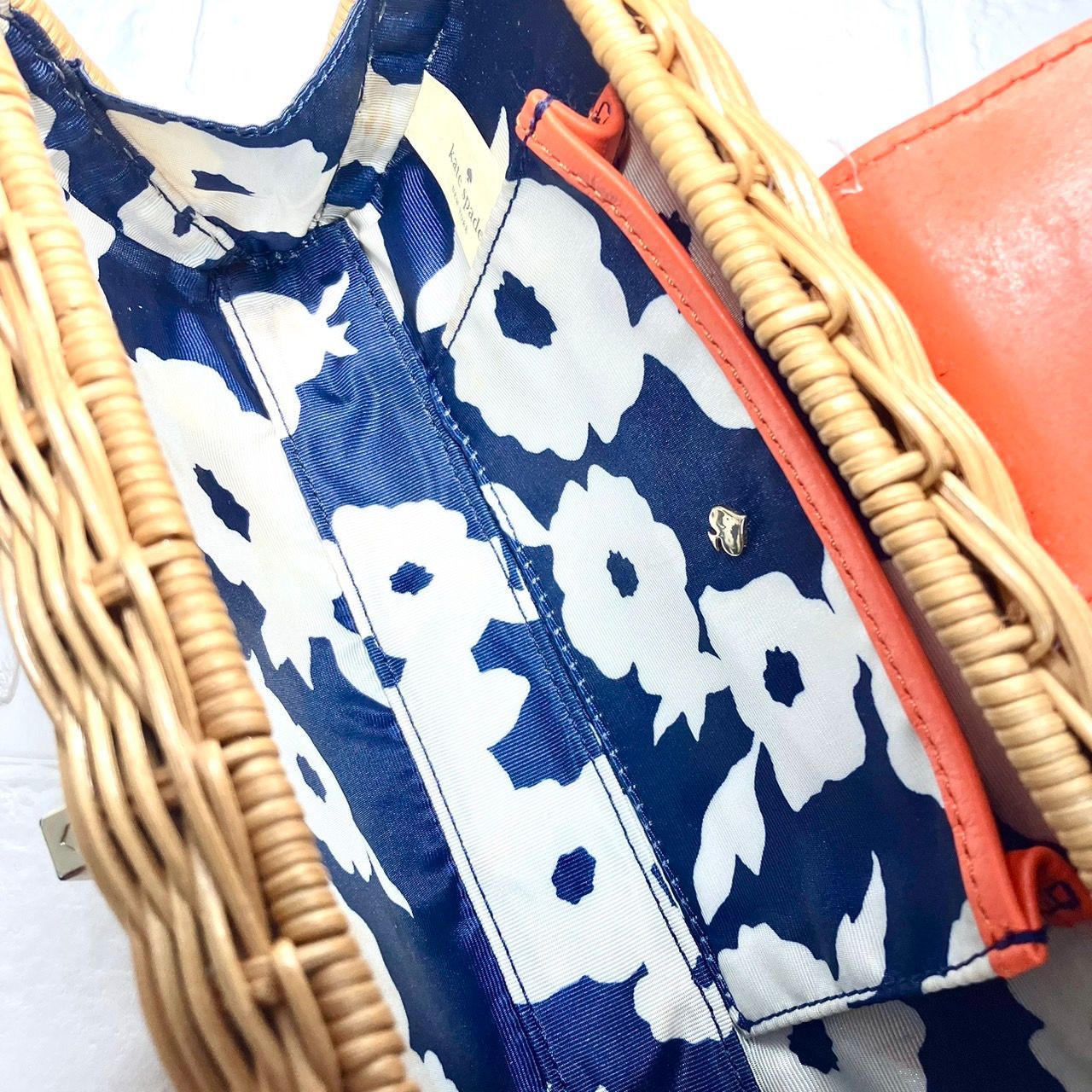 ケイトスペード　カゴバッグ　オレンジ kate spade ケイトスペード カゴバッグ オレンジ ショルダー