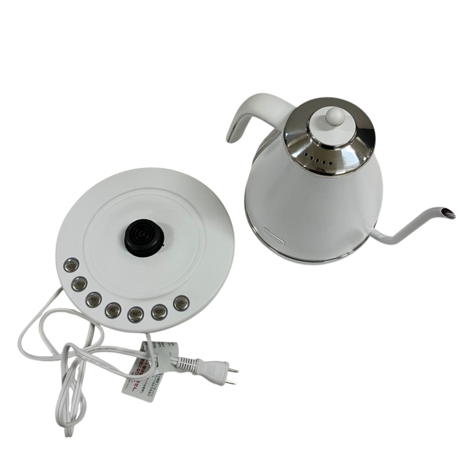 WJ52 De Longhi デロンギ 電気カフェケトル アイコナ KBOE1230J-W 温度調整機能付き ステンレス ハンドドリップ 1.0L