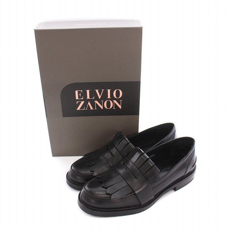 エルビオザノン　ローファー エルビオザノン ELVIO ZANON ローファー フリンジ レザー