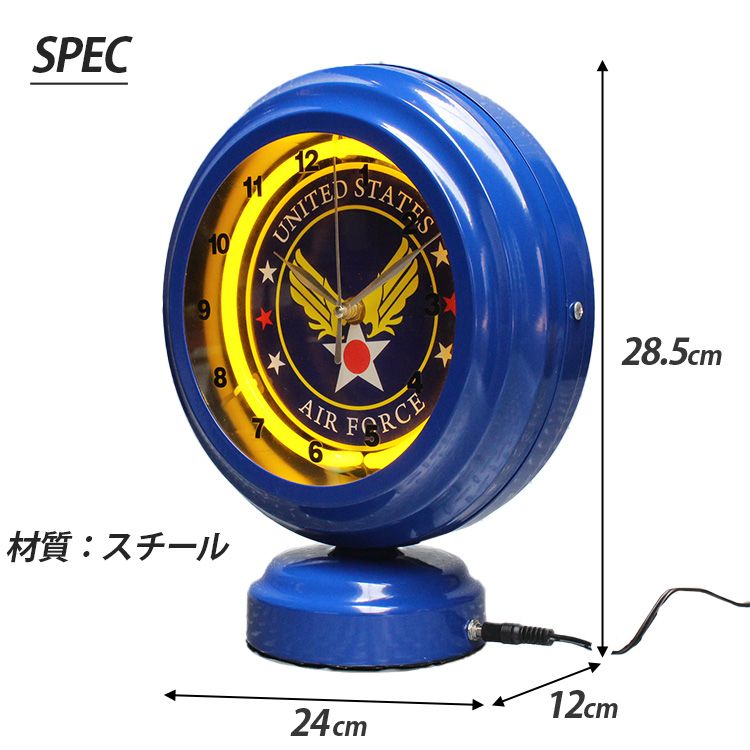 時計 ガスランプネオンクロック