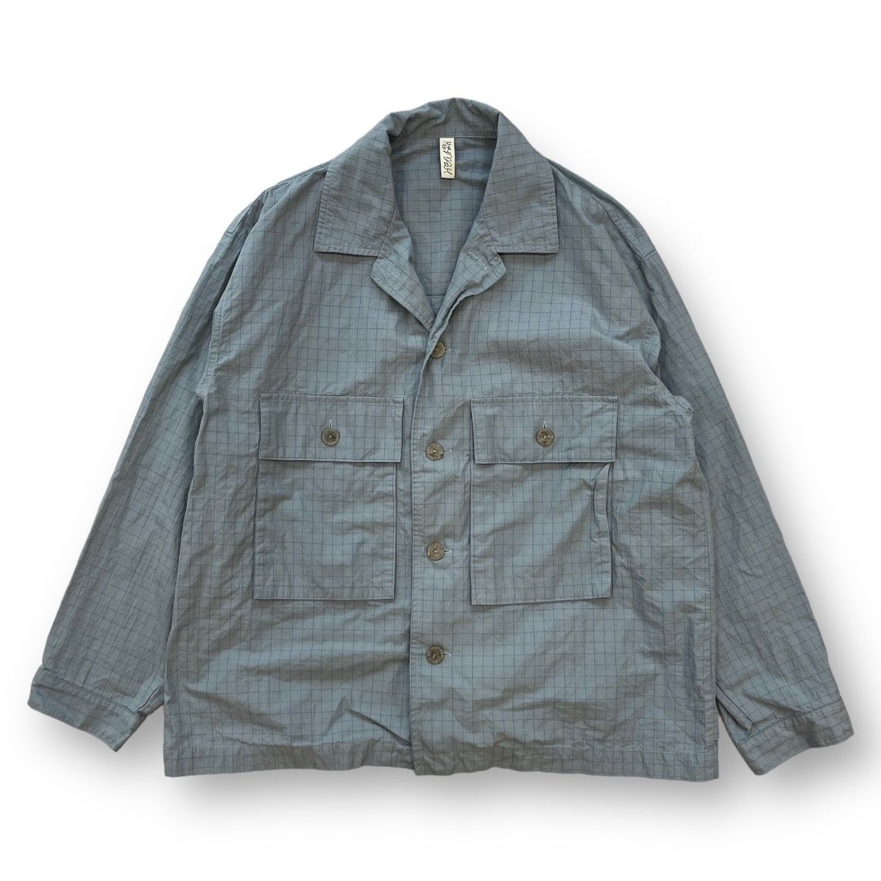 HEALTH enima design オープンカラー チェックシャツジャケット L