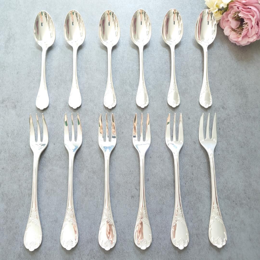 クリストフル マルリー ケーキフォーク コーヒースプーン 12点