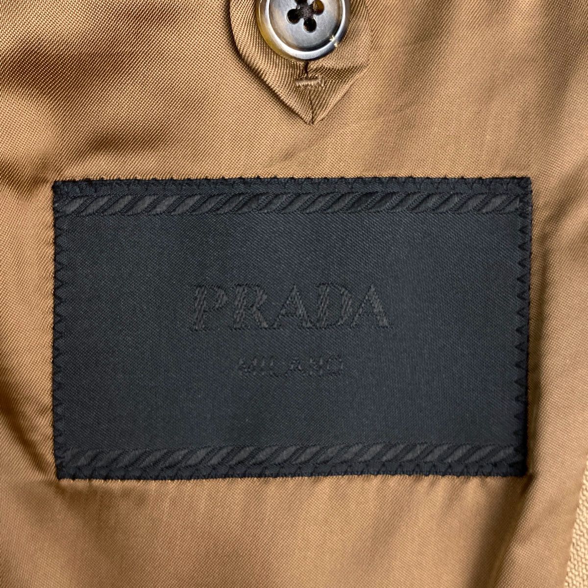 プラダ PRADA ロゴワッペン テーラードジャケット シングル アウター