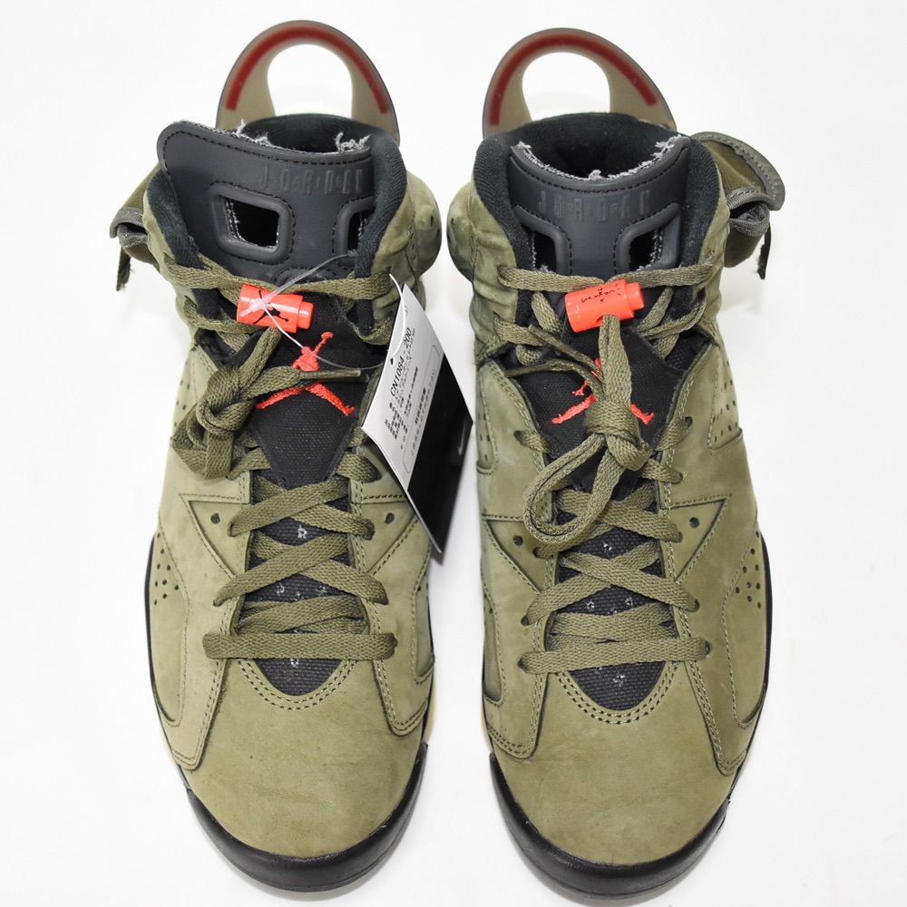 TRAVIS SCOTT × NIKE AIR JORDAN 6 RETRO SP Medium Olive CN1084 200 トラヴィス  スコット ナイキ エア ジョーダン 6 レトロ ミディアム オリーブ 26cm トラビス メンズ スニーカー - メルカリ