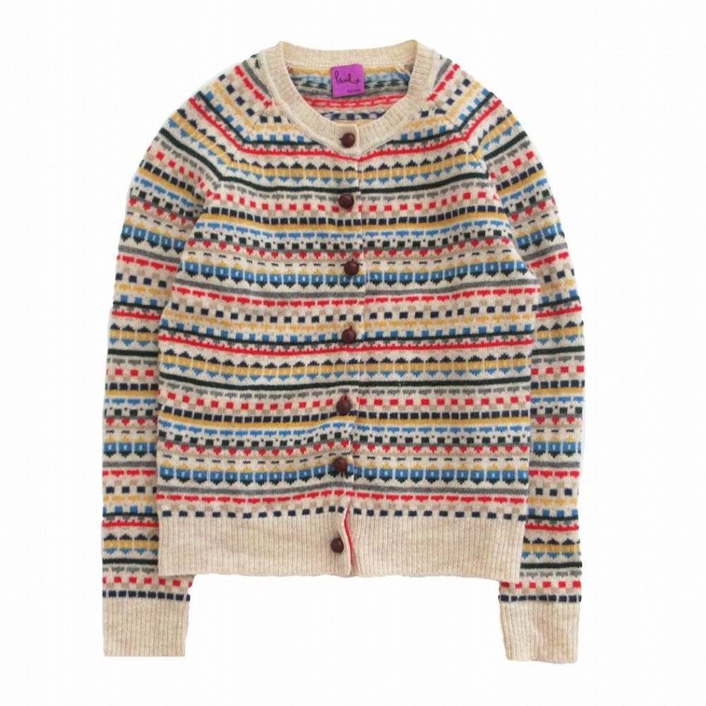 【未使用】 ポールスミスコレクション　ニットカーディガン　日本製　タグ付き　M Paul Smith ポールスミス ノルディック柄 ニット カーディガン