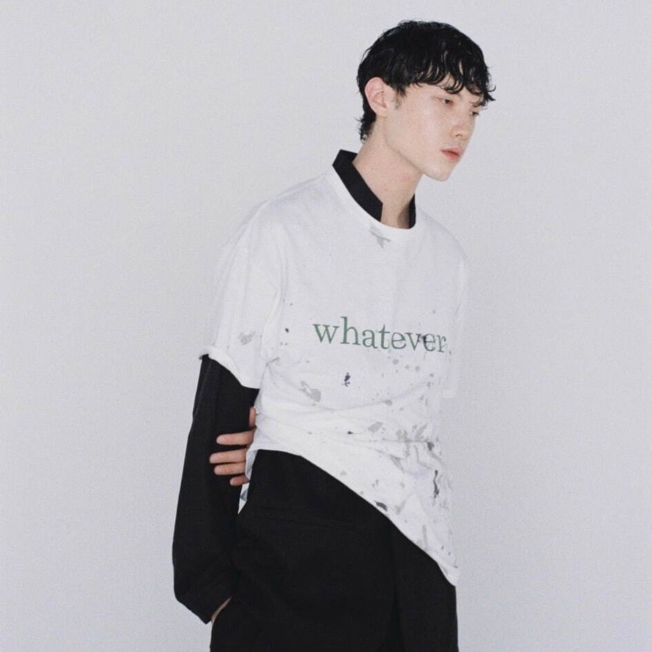 ANCELLM アンセルム 23SS attic別注 WHATEVER T-SHIRTS ダメージ ANCELLM アンセルム 23SS attic別注 WHATEVER T-SHIRTS ダメージ