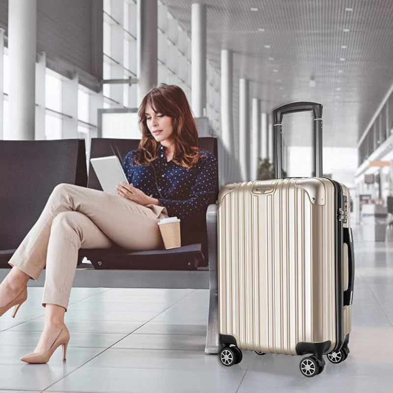 VARNIC スーツケース キャリーケース キャリーバッグ 機内持込 PC材質 耐衝撃 大型 超軽量 静音ダブルキャスター TSAロック搭載 VARNIC] スーツケース キャリーケース キャリーバッグ YKK 製ファスナー 拡張機能 ストッパー付きキャスター TSAダイヤル式ロック  振動軽減 軽量 大容量 静音 乾湿分離ポケットつき スーツケースベルト付き 物掛けフック式底足 ファスナー 0 VARNIC] スーツケース