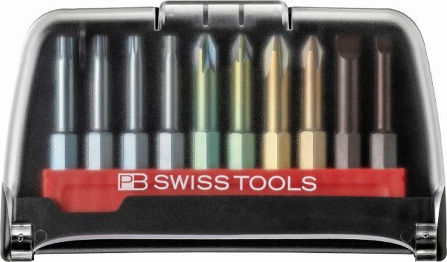 PBスイスツールズ1/4”Hex段付きビットセット【10本組】ケース入りE6.702BC(PB SWISS TOOLS)