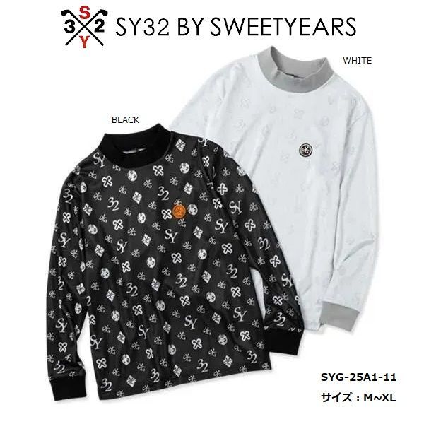 SY32 by SWEET YEARS ゴルフ モックネックシャツ 長袖 メンズ