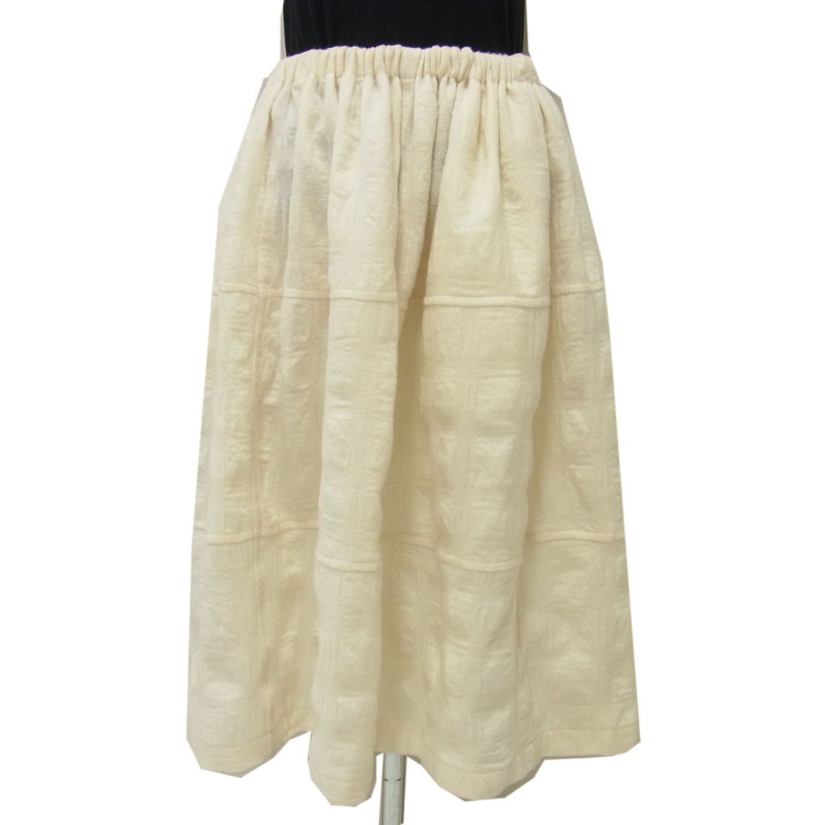 定価52.800円 tao COMME des GARCONS コムデギャルソン ギャザースカート Gather Skirt 23AW ウールスカート レディース 日本製