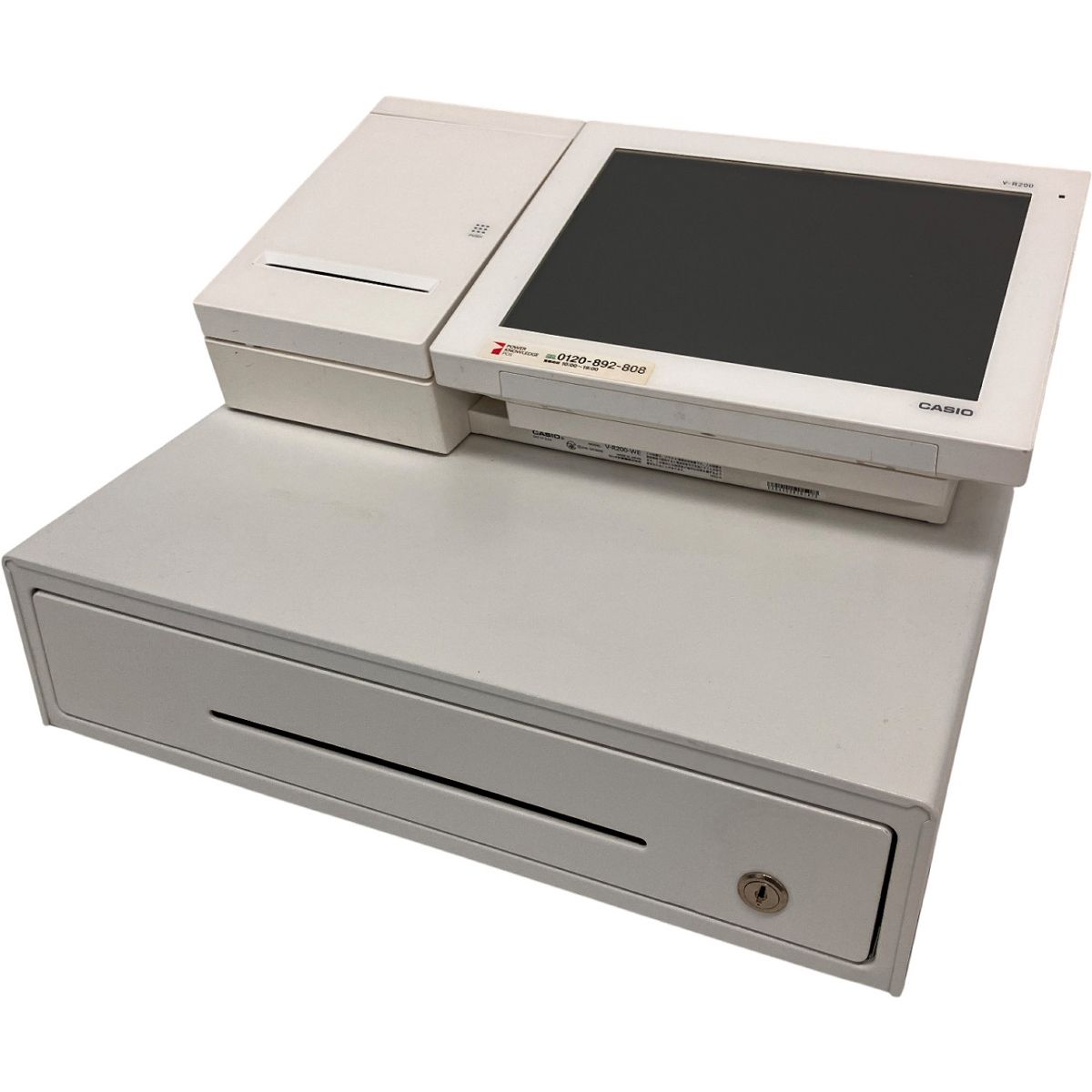 【中古】CASIO 電子レジスター タッチスクリーン　V-R200 CASIO 軽減税率対応 タッチパネル搭載 レジスター カシオ V-R200