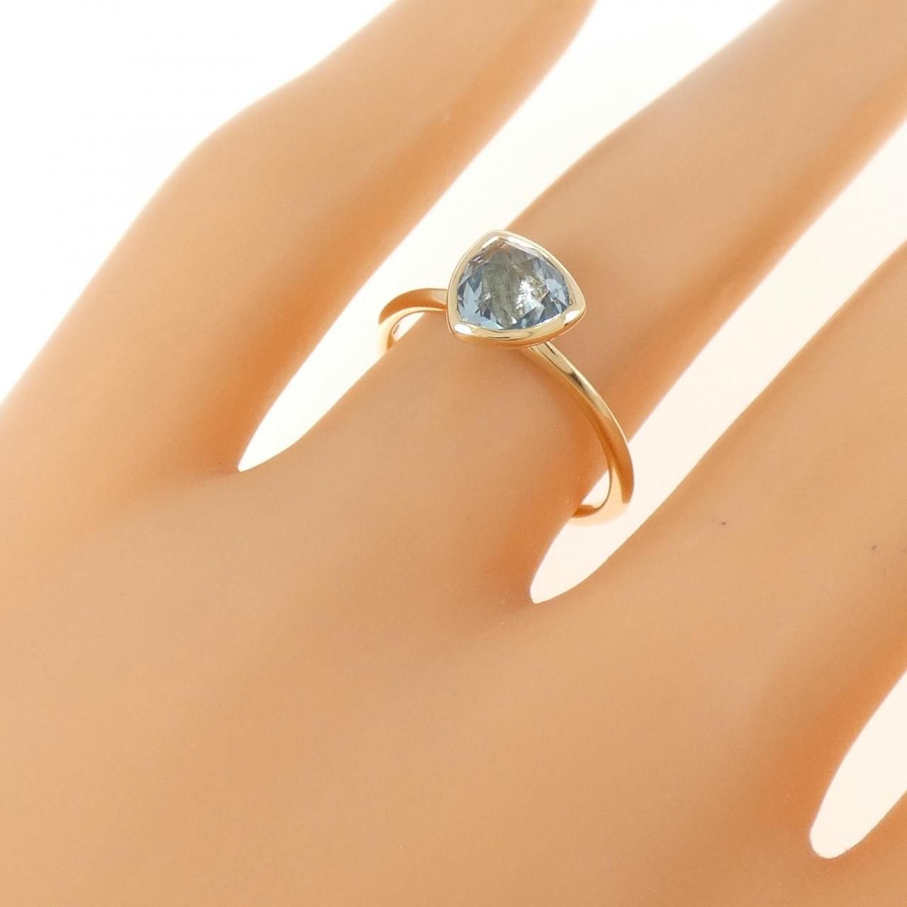 アガット ブルートパーズ リング 最終価格！アガットk10ブルー