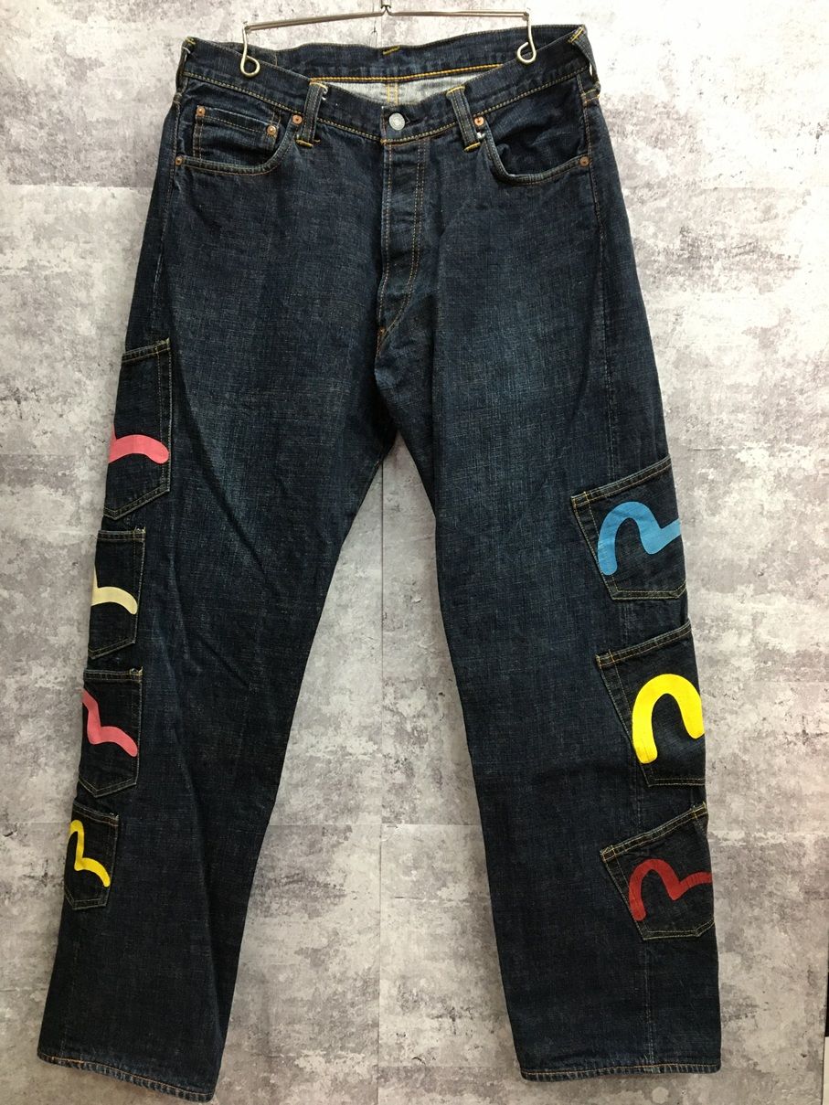 EVISU エヴィス 2001 メニーポケット デニムパンツ W36【4671-004】