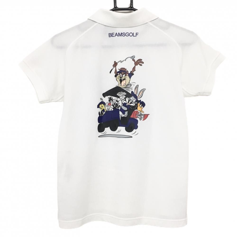 Champion - 【美品】チャンピオン×LOONEY TUNES 半袖ポロシャツ 白 ビームスゴルフ バックプリント レディース X-SMALL ゴルフウェア Champion 美品】チャンピオン×LOONEY TUNES 半袖ポロシャツ 白 ビームス