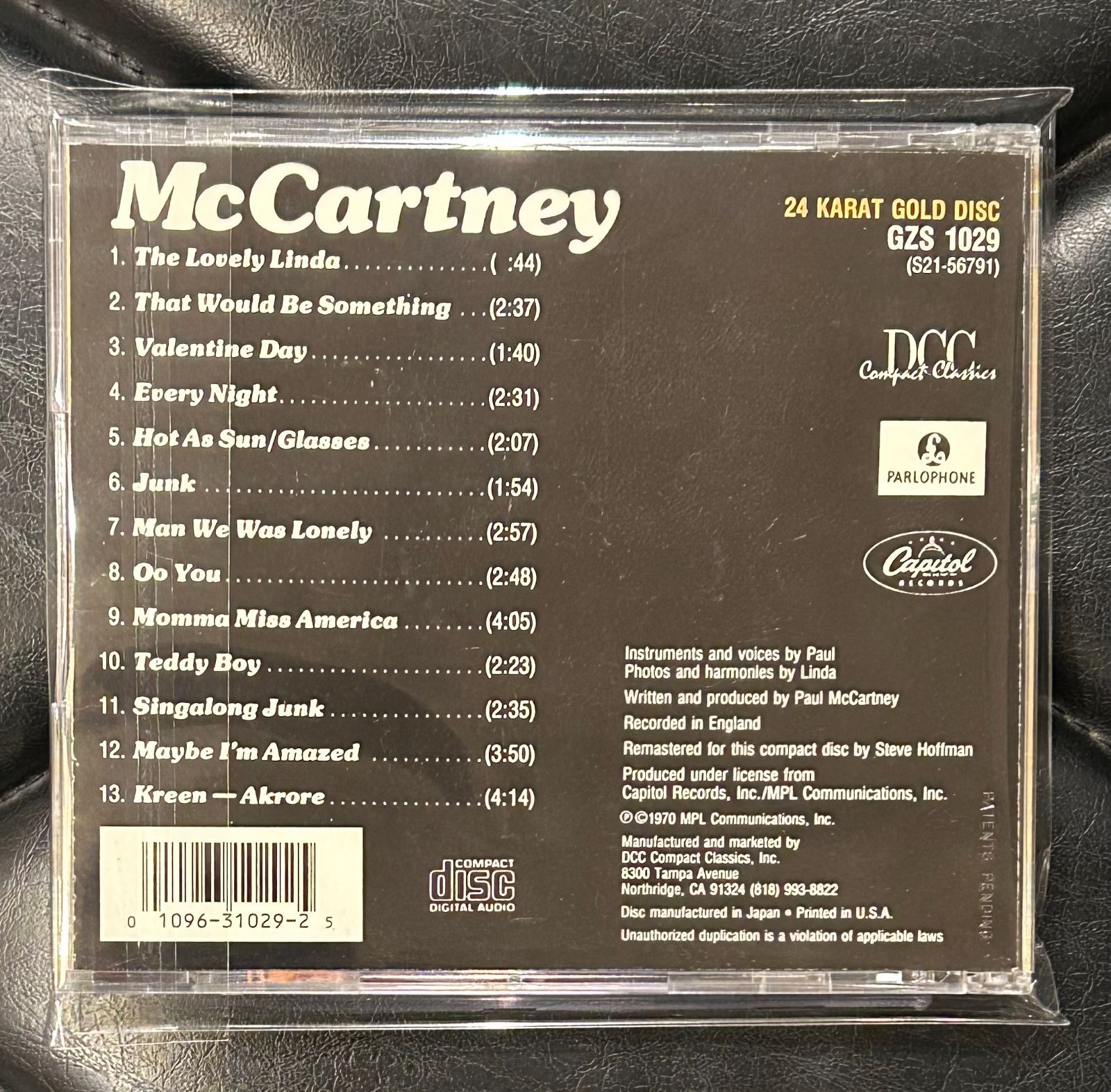 24kt Gold CD／ポールマッカートニー／ビートルズ／新品 24カラット ゴールドCD】Paul McCartney 「McCartney」 ポール