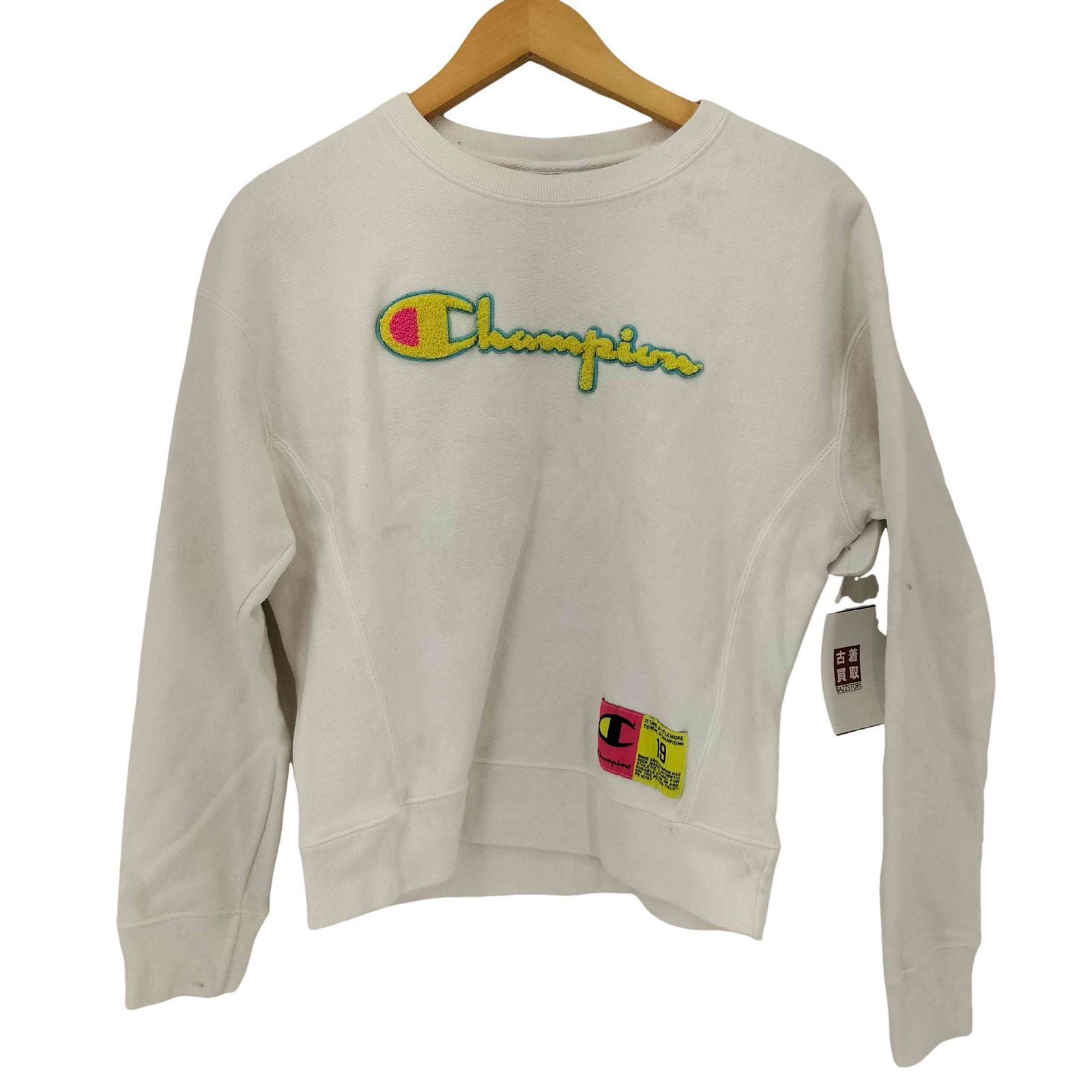 チャンピオン Champion 復刻単色タグ スクリプトロゴ REVERSE WEAVE クルーネックスウェット レディース import：S