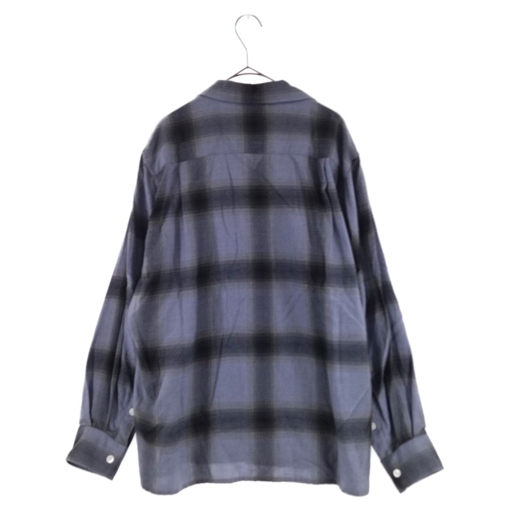 WACKO MARIA (ワコマリア) 23SS OMBRE CHECK OPEN COLLAR SHIRT L/S -TYPE 2- オンブレチェック オープンカラー長袖シャツ パープル/ブラック 23SS-WMS-OC12 - メルカリ