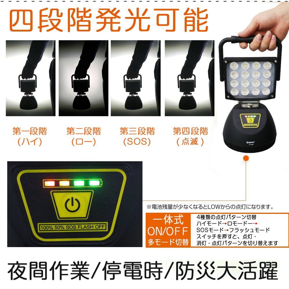 在庫セール】超高輝 スマホ充電 防水 携帯型 IP65 屋外照明 led投光器 M`s shop メルカリ