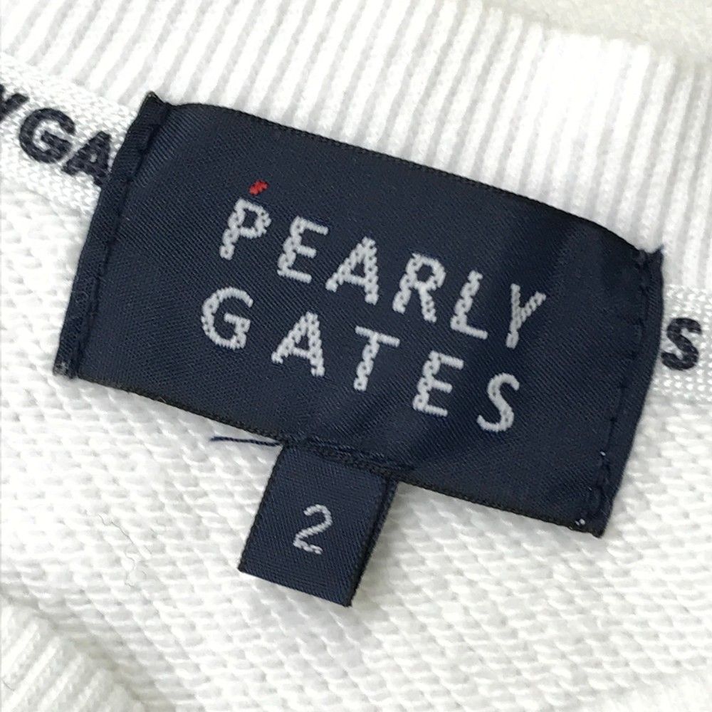 サイズ：2 PEARLY GATES パーリーゲイツ 2023年モデル スウェットトレーナー ロゴ  ホワイト系 [240101429423] ゴルフウェア レディース ストスト サイズ：2 PEARLY GATES パーリーゲイツ 2023年モデル