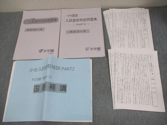 浜学園 小6 国語 RD/RD白陵須磨コース 入試直前特訓問題集 Part1