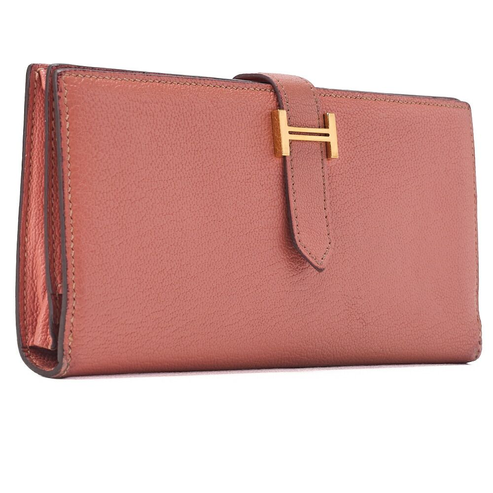 HERMES【エルメス】ベアンクラシック 二つ折り長財布 シェーブル  