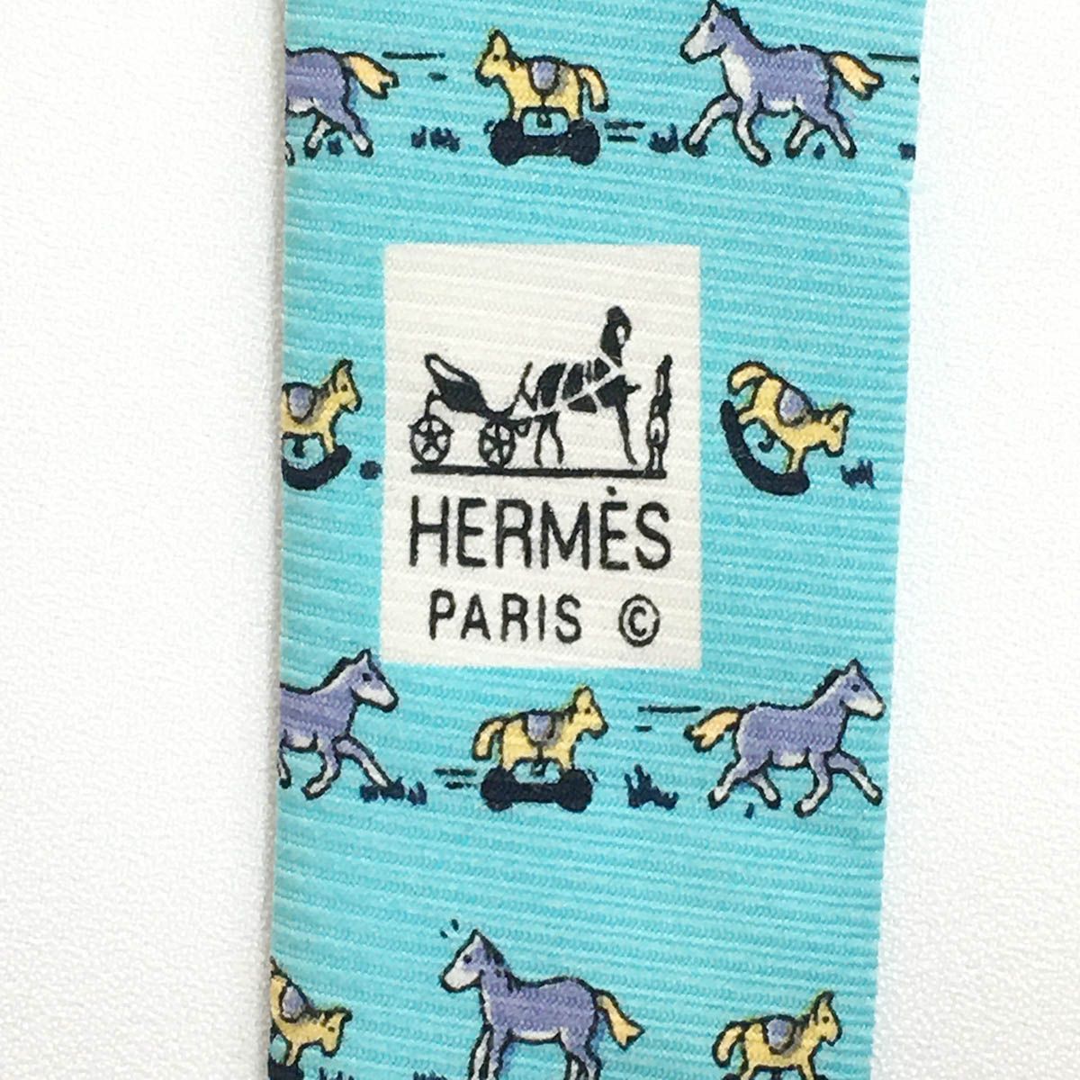 美品 エルメス HERMES ネクタイ シルク100% 動物柄 カモメ HERMES エルメス アニマル柄 ネクタイ シルク フランス製 総柄