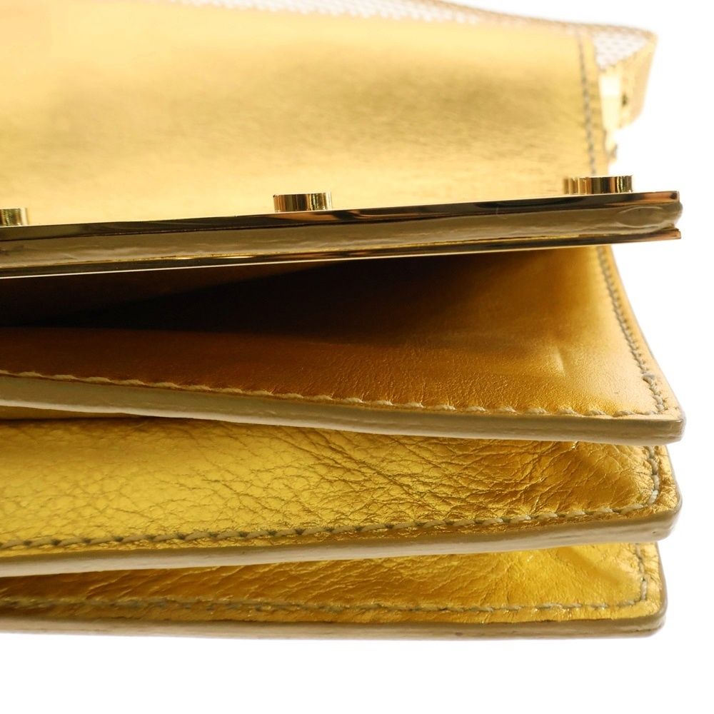 CELINE (セリーヌ) メタルロゴプレート フラップ スクエア