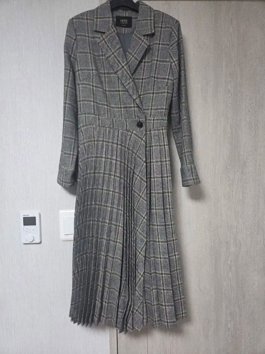 HERS COLLECTION チェック ロング ワンピース S