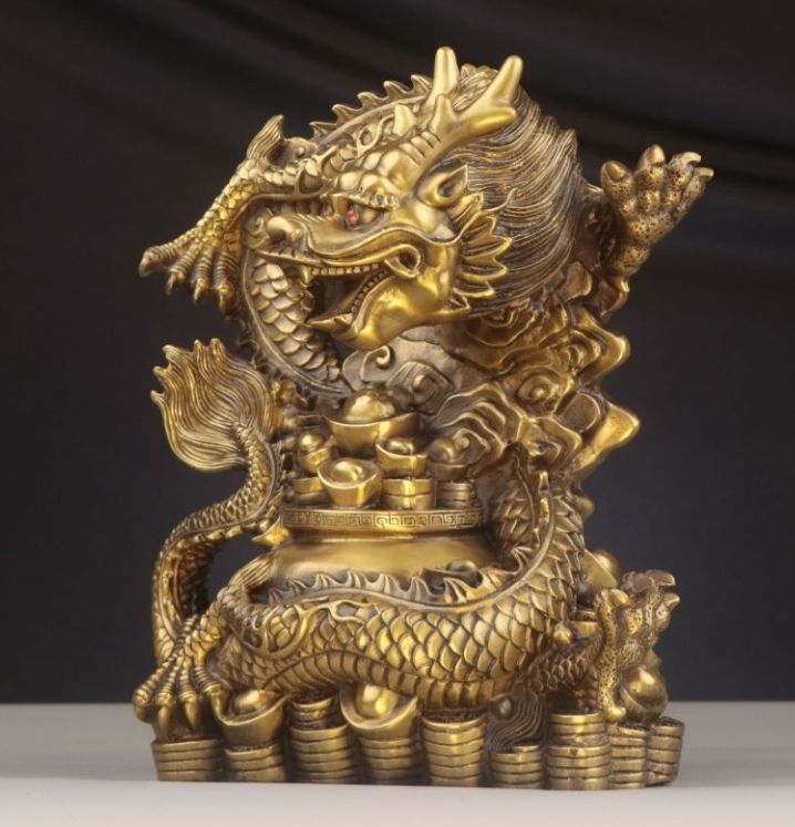 龍置物 龍の縁起物置物