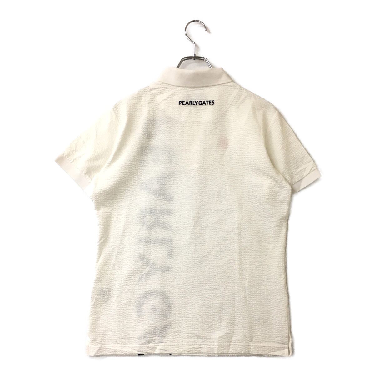 【24年モデル✨】パーリーゲイツ 半袖 シアサッカー ポロシャツ 4 ホワイト 24年モデル✨】パーリーゲイツ 半袖 シアサッカー ポロシャツ 4