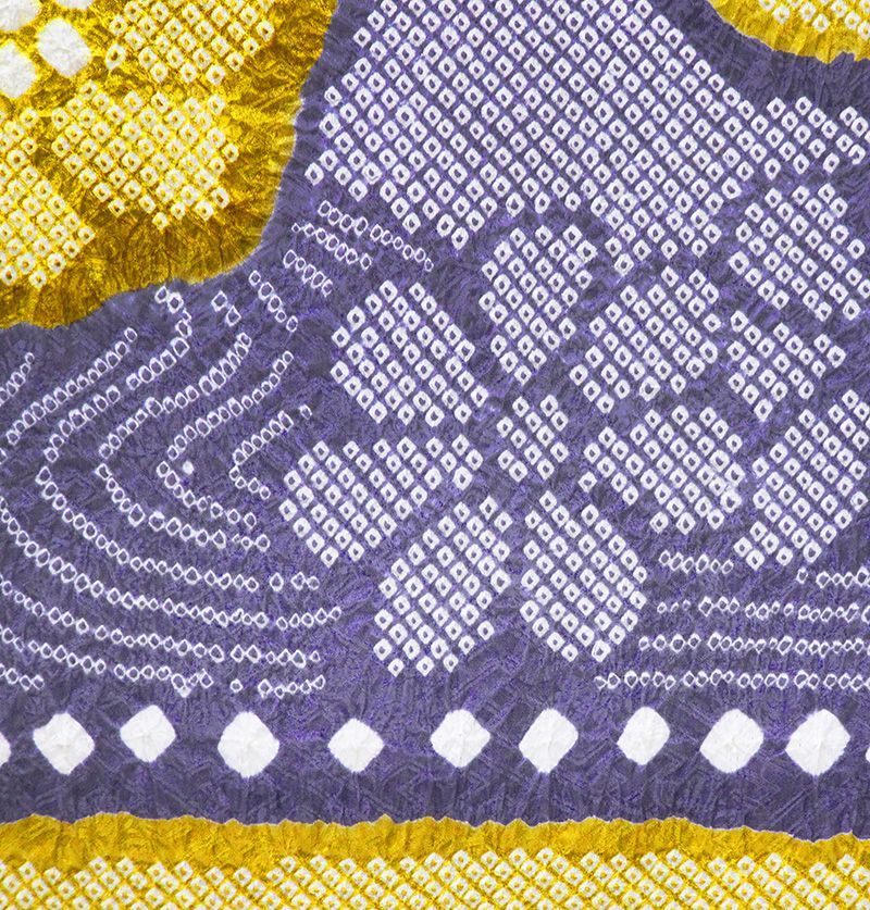 特撰総絞り本疋田多色オケ絞り小帽子入