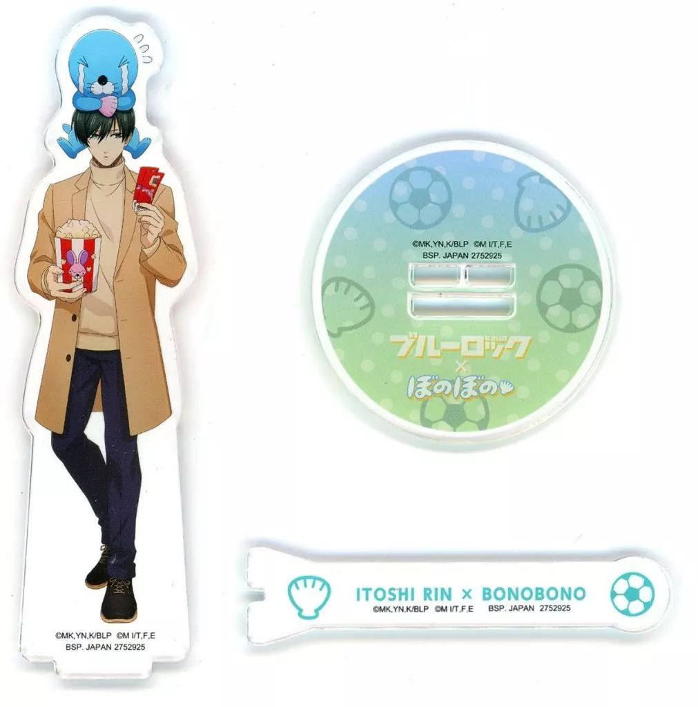 中古】置物・装飾品 糸師凛＆ぼのぼの スタンド付きアクリルフォト 