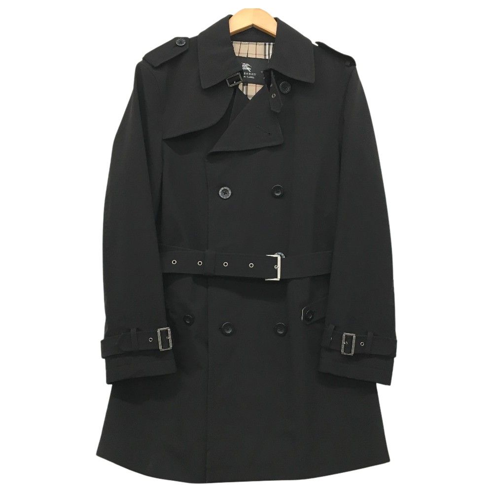 △△BURBERRY BLACK LABEL バーバリーブラックレーベル トレンチコート ノバチェック L BMA07-100-09 ブラック