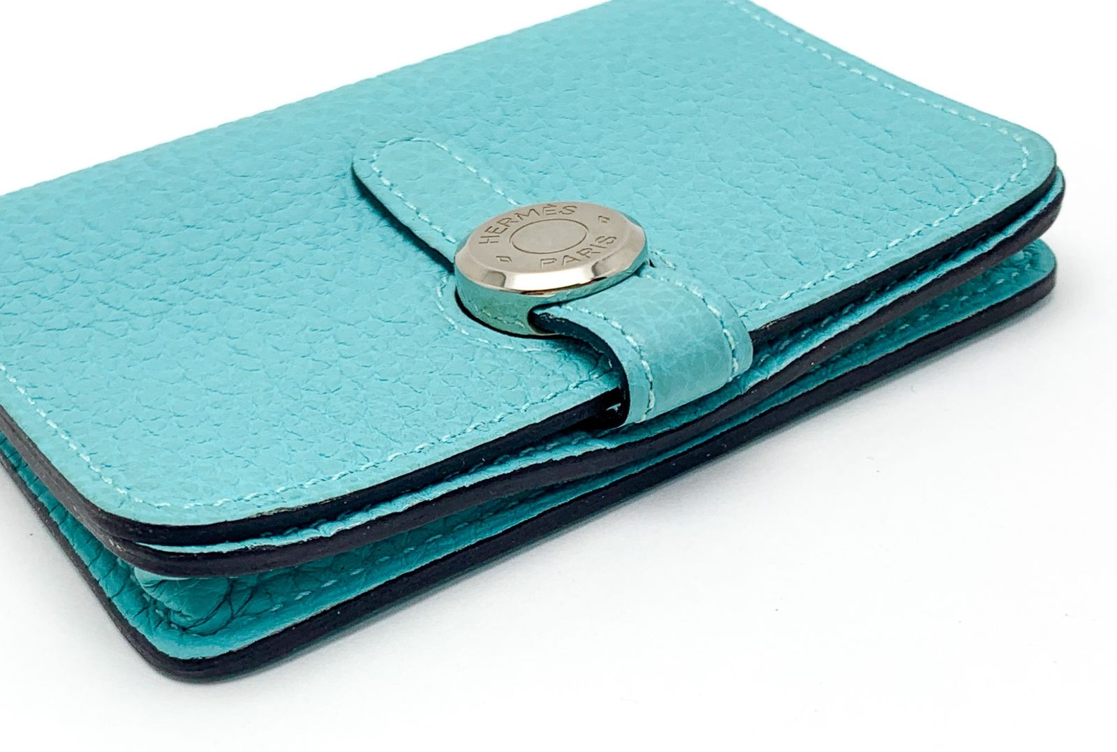 エルメス ドゴンカードケース ブルーアビス トゴ W刻印 エルメス ドゴンカードケース ブルーアビス トゴ シルバー金具 W
