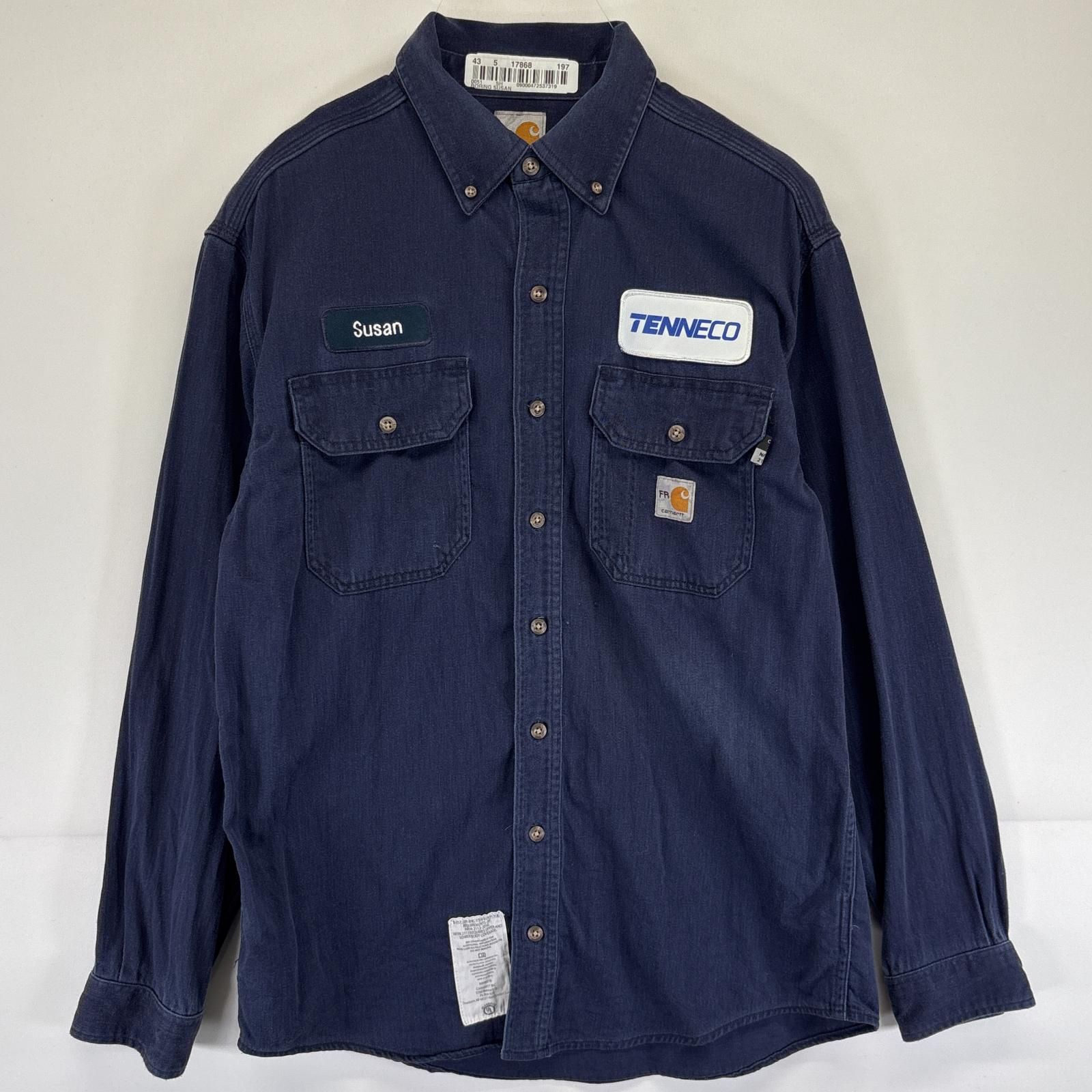 古着 カーハート Carhartt 長袖 ワークシャツ ボタンダウン ワン