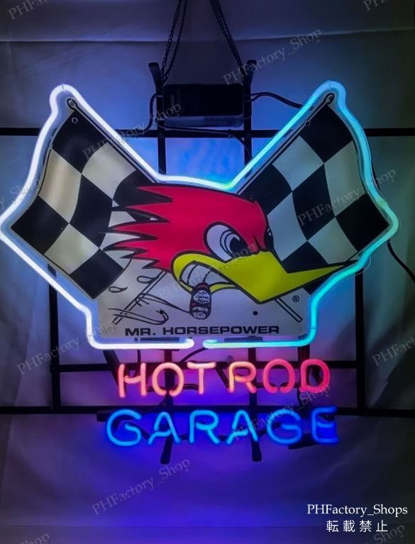 ネオンサイン Hot Rod Garage Racing ネオン看板 照明 Neon Sign