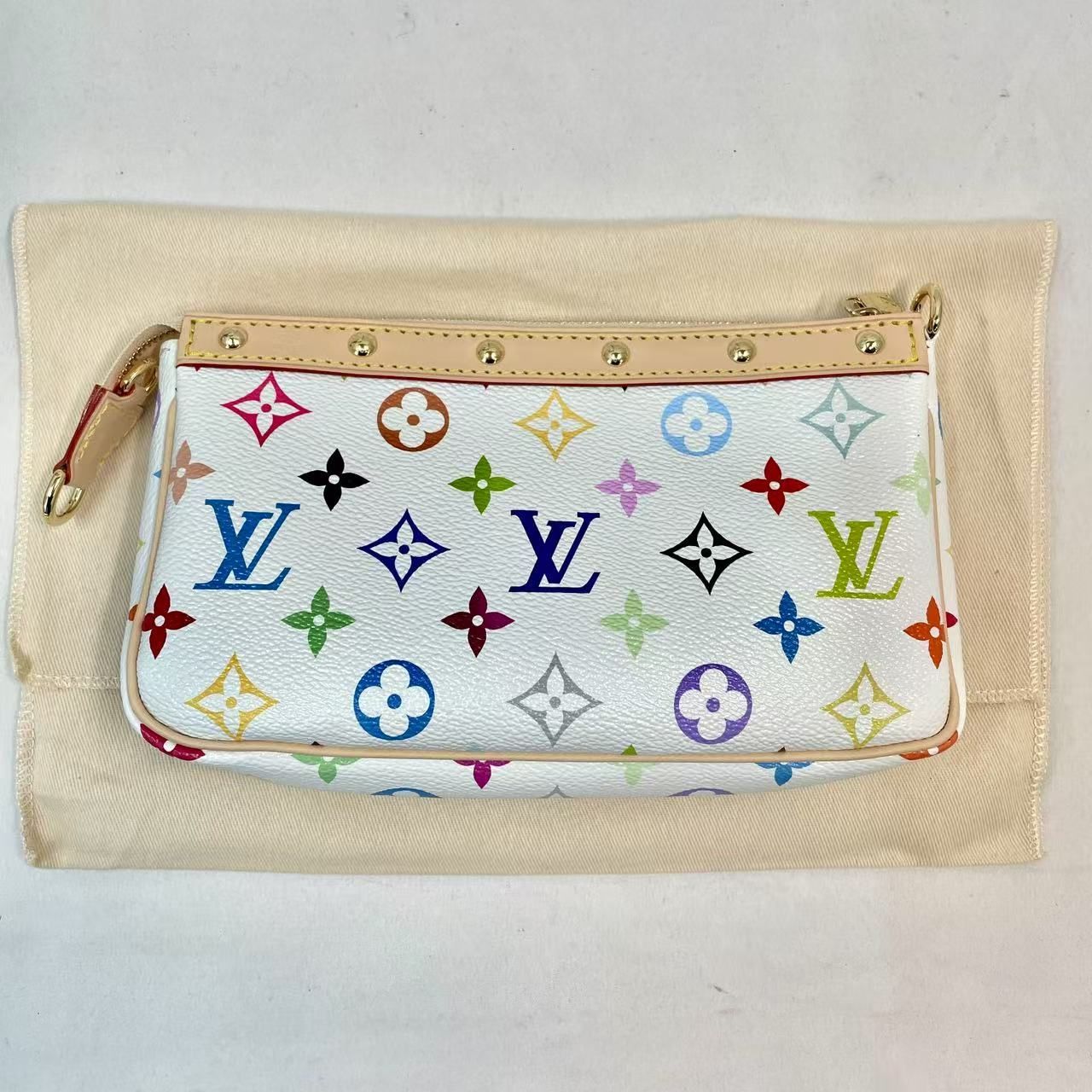 専用出品★ Louis Vuitton マルチカラー ポーチ　村上隆　コラボ 限定☆村上隆コラボ☆華美で可愛らしい♪】LV コスメポーチ PM