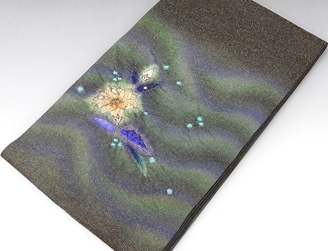 袋帯 未着用超美品 正絹 久保田一竹 一竹辻が花 一竹工房 辻が花 袋帯  