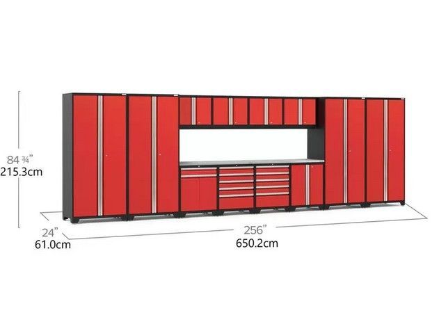  店舗へ直接引取 な方のみ Newage Proシリーズ ガレージキャビネット 14ピース コストコ 192228 その他 物置 車庫