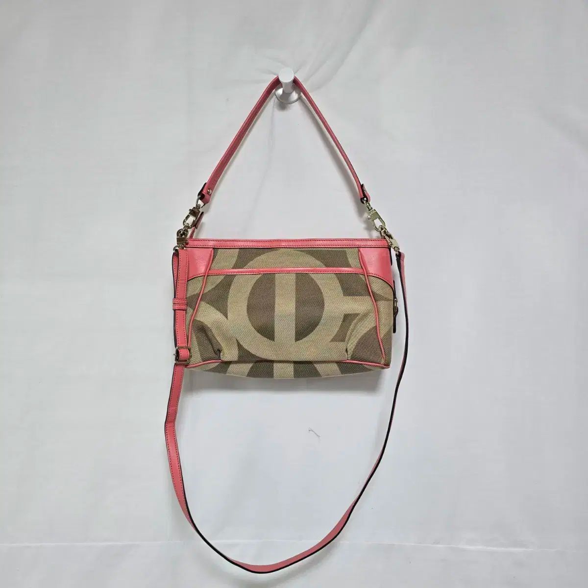 Louis Quatorze ルイカトーズ ロゴパターン ショルダーバッグ クロスバッグ ピンク ベージュ 10 01