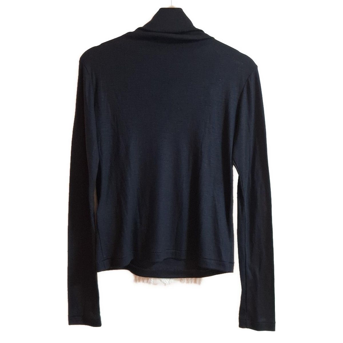 Y s ワイズ 七分袖カットソー サイズ2 M レディース - 黒×アイボリー 異素材切替 変形デザイン