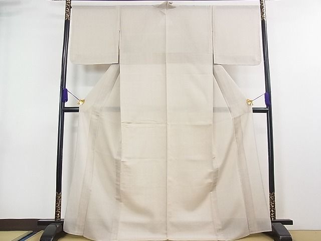 平和屋2□極上 夏物 伝統工芸士 西川治郎 結城紬 百山亀甲夏絣 粋渋庵  