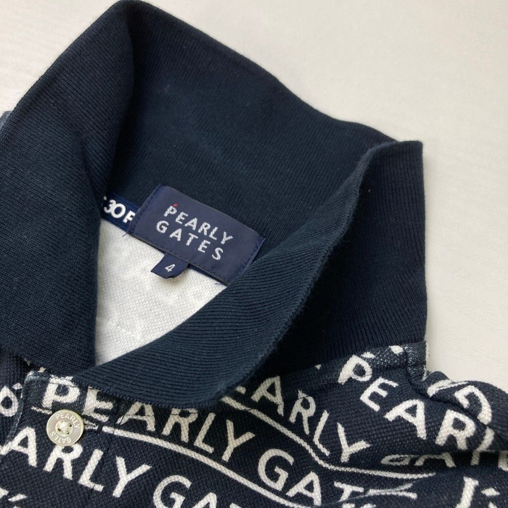 サイズ：4 PEARLY GATES パーリーゲイツ 半袖ポロシャツ ロゴ総