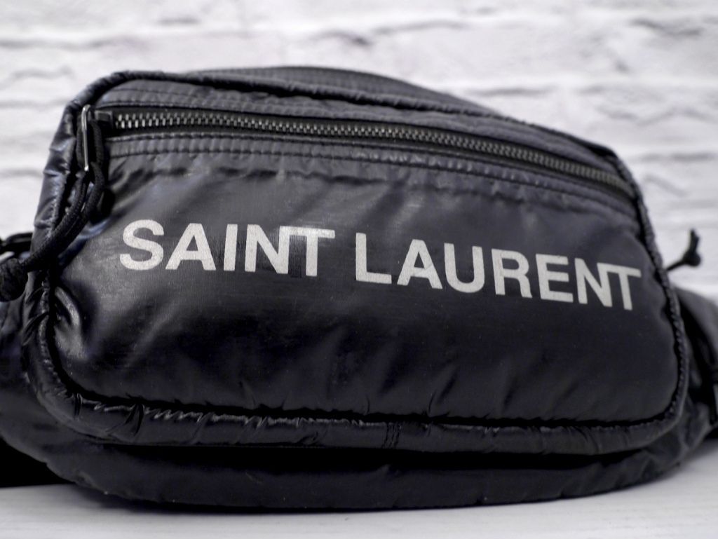 美品◇SAINT LAURENT サンローラン NUXX ヌックス モノグラム ナイロン